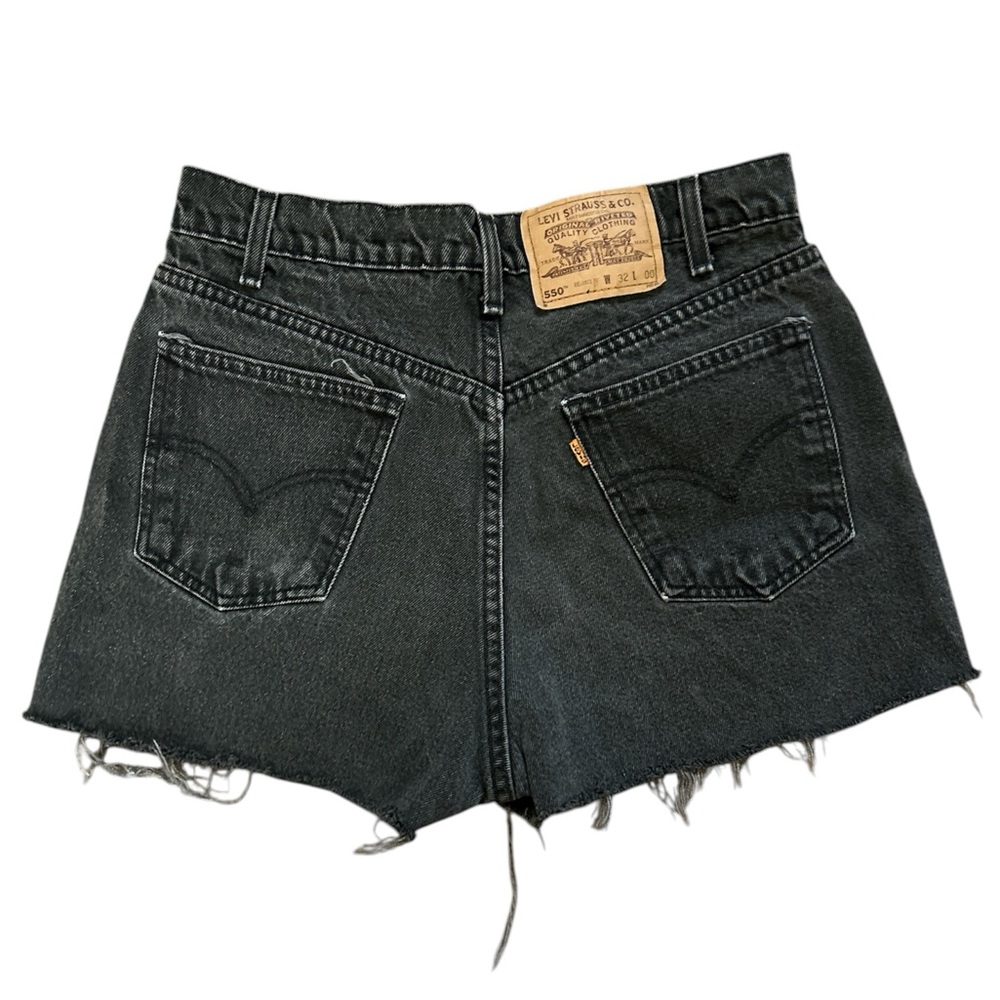 Vintage Levi's Orange Tab Women's Black Denim Shorts